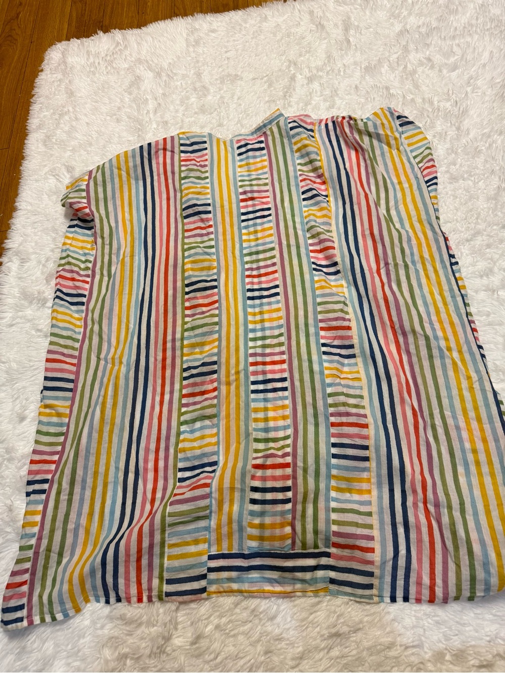EMERSON FRY Short Caftan Coverup Rainbow Stripe - Picture 16 of 16